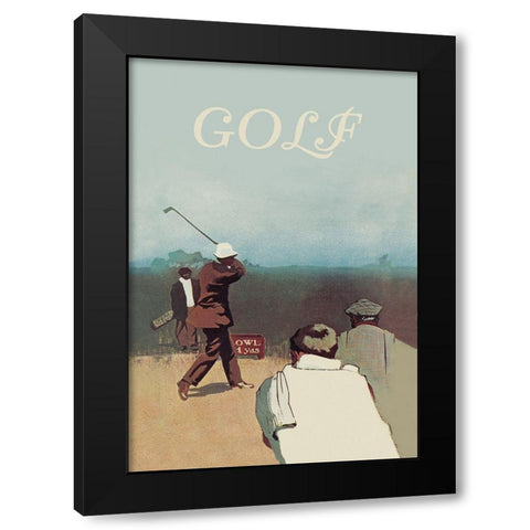 Long Drive, 1911 Black Modern Wood Framed Art Print with Double Matting by Unknown