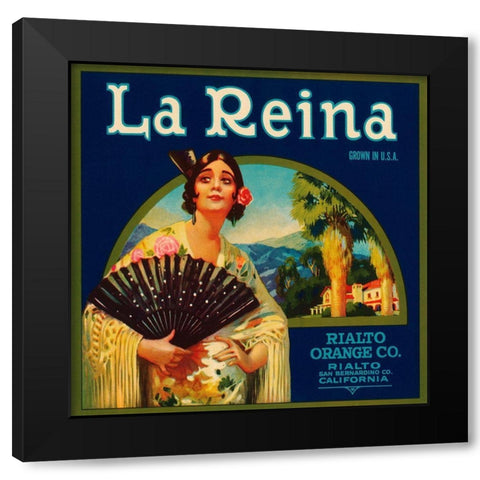 La Reina Black Modern Wood Framed Art Print with Double Matting by Retrolabel