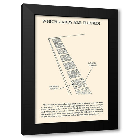 Which Cards are Turned Black Modern Wood Framed Art Print with Double Matting by Retromagic