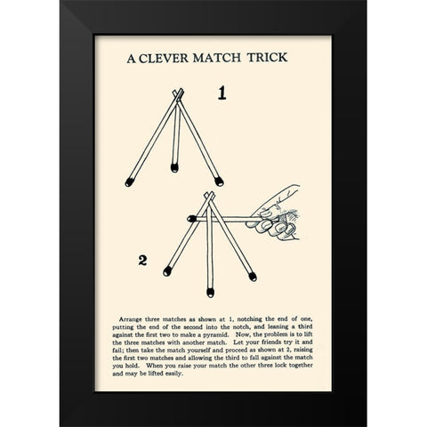 The Obedient Matches Black Modern Wood Framed Art Print by Retromagic