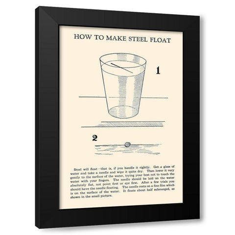 How to Make Steel Float Black Modern Wood Framed Art Print by Retromagic