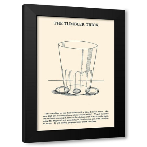 The Tumbler Trick Black Modern Wood Framed Art Print with Double Matting by Retromagic