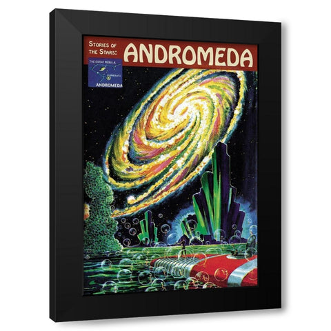 Retrosci-fi: Stories of the Stars... Andromeda Black Modern Wood Framed Art Print with Double Matting by Paul, Frank R.