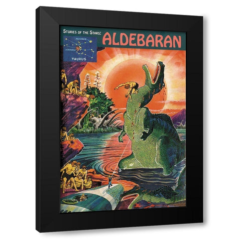 Retrosci-fi: Stories of the Stars...Aldebaran Black Modern Wood Framed Art Print with Double Matting by Paul, Frank R.
