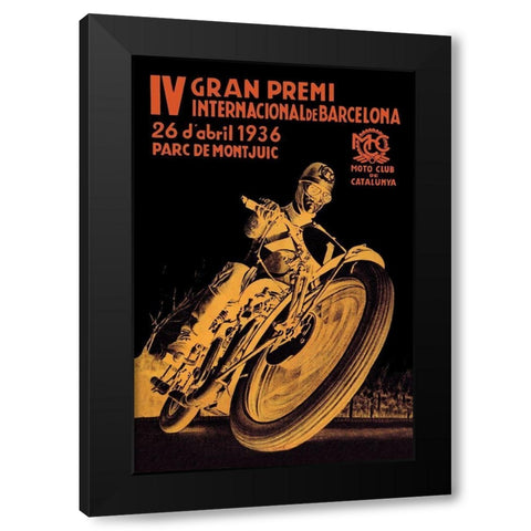 4th International Barcelona Grand Prix Black Modern Wood Framed Art Print with Double Matting by Unknown