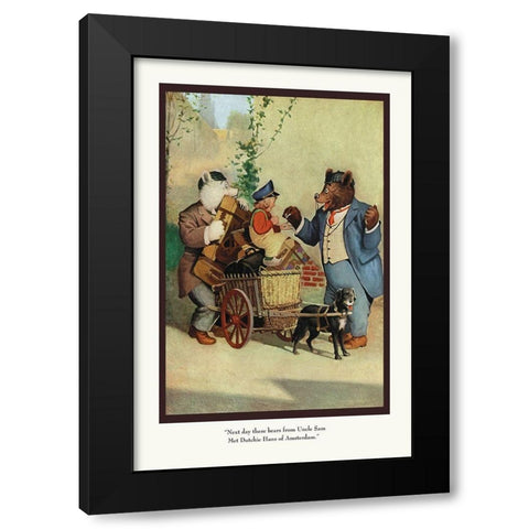Teddy Roosevelts Bears: Dutchie Hans Black Modern Wood Framed Art Print by Culver, R.K.