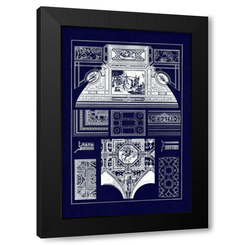 Cloister Vaults and Coved Ceilings (Blueprint) Black Modern Wood Framed Art Print with Double Matting by Buhlmann, J.