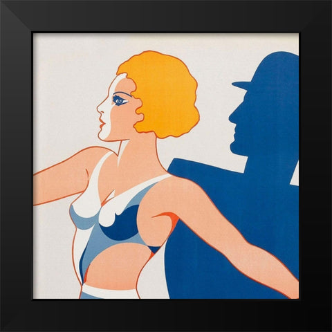 Vintage Film Posters: Tango Movies Tangoflickan - Detail Black Modern Wood Framed Art Print by Unknown