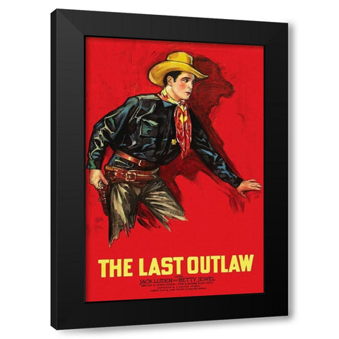 Vintage Westerns: Last Outlaw Black Modern Wood Framed Art Print with Double Matting by Unknown