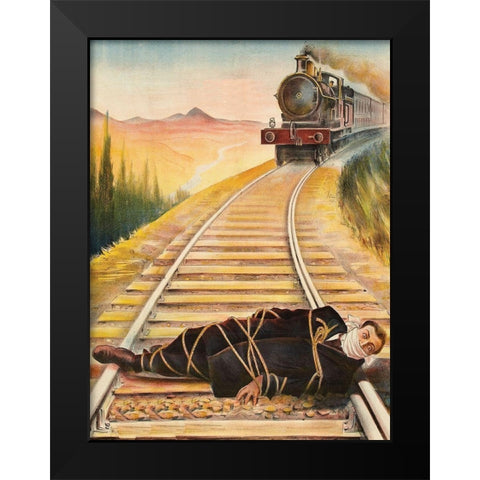Vintage Westerns: Main de Fer Black Modern Wood Framed Art Print by Unknown