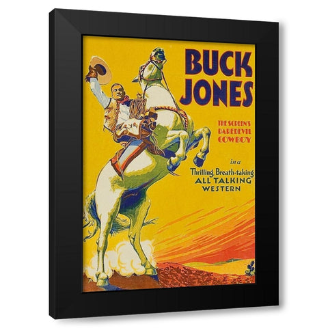 Vintage Westerns: Pierre of the Plains Black Modern Wood Framed Art Print with Double Matting by Unknown