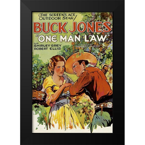 Vintage Westerns: Pioneer Scout Black Modern Wood Framed Art Print by Unknown