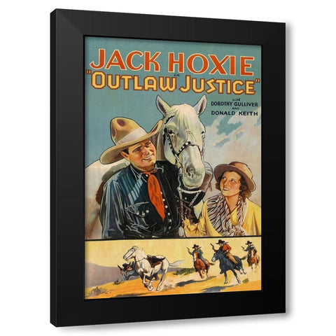 Vintage Westerns: Range Fighter - Pit of Despair Black Modern Wood Framed Art Print with Double Matting by Unknown