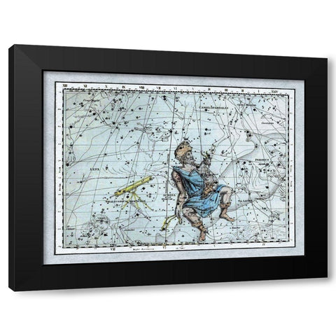Maps of the Heavens: Auriga the Charioteer Black Modern Wood Framed Art Print with Double Matting by Jamieson, Alexander