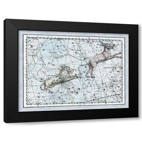 Maps of the Heavens: Leo Minor Black Modern Wood Framed Art Print with Double Matting by Jamieson, Alexander