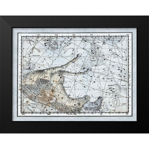 Maps of the Heavens: Pegasus the Horse Black Modern Wood Framed Art Print by Jamieson, Alexander