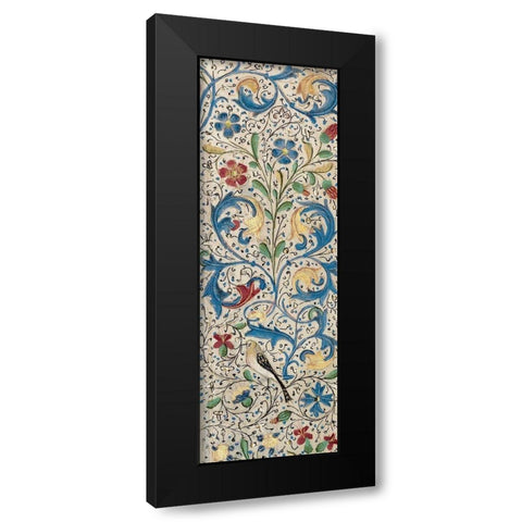 Border Detail - Vertical Panel - Adam and Eve Eating the Forbidden Fruit Black Modern Wood Framed Art Print by Vrelant, Wilem