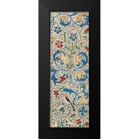 Border Detail - Vertical Panel - Adam and Eve Eating the Forbidden Fruit Black Modern Wood Framed Art Print by Vrelant, Wilem