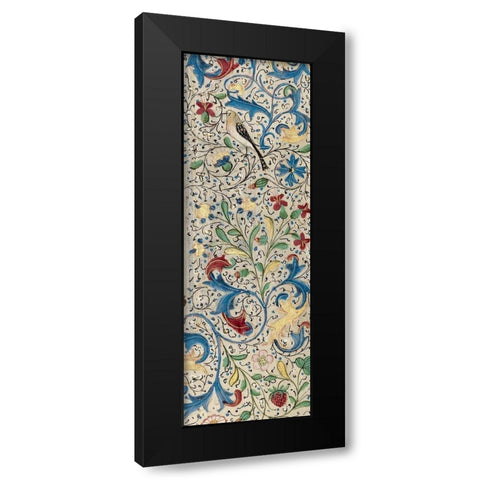 Border Detail - Vertical Panel - Adam and Eve Eating the Forbidden Fruit Black Modern Wood Framed Art Print by Vrelant, Wilem