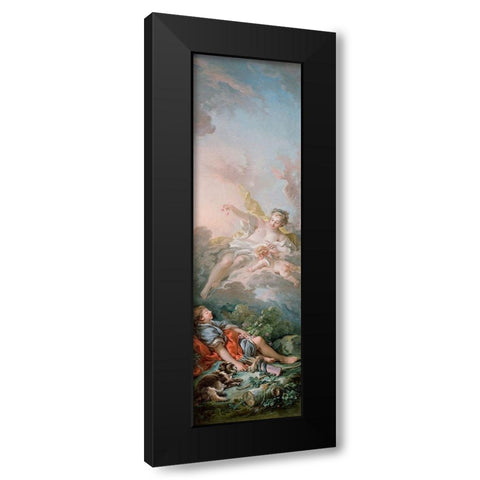 Aurora and Cephalus Black Modern Wood Framed Art Print with Double Matting by Boucher, Francois