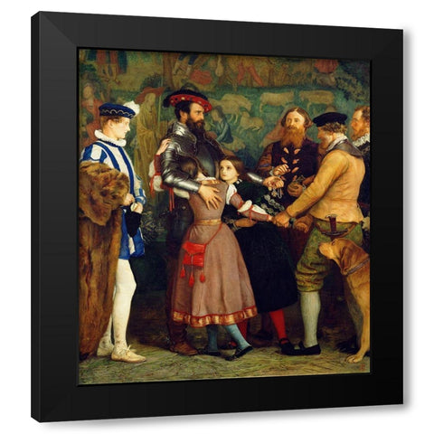The Ransom Black Modern Wood Framed Art Print with Double Matting by Millais, John Everett