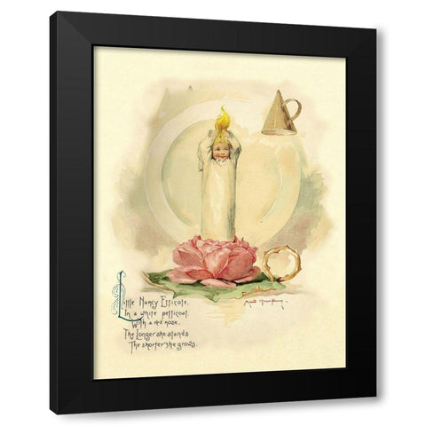 Nursery Rhymes: Little Nancy Etticote Black Modern Wood Framed Art Print with Double Matting by Humphrey, Maud