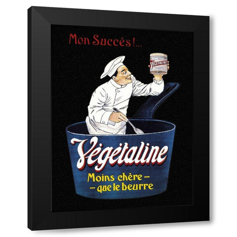 Cooks: Vegetaline Black Modern Wood Framed Art Print by Advertisement