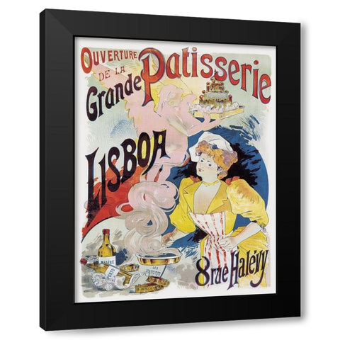 Cooks: Grande Patisserie Lisboa Black Modern Wood Framed Art Print with Double Matting by Gesmar, Charles