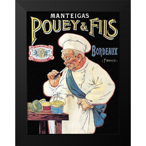 Cooks: Manteigas Pouey and Fils Black Modern Wood Framed Art Print by Oge, Eugene