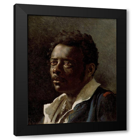 Study of a Model Black Modern Wood Framed Art Print with Double Matting by Gericault, Theodore