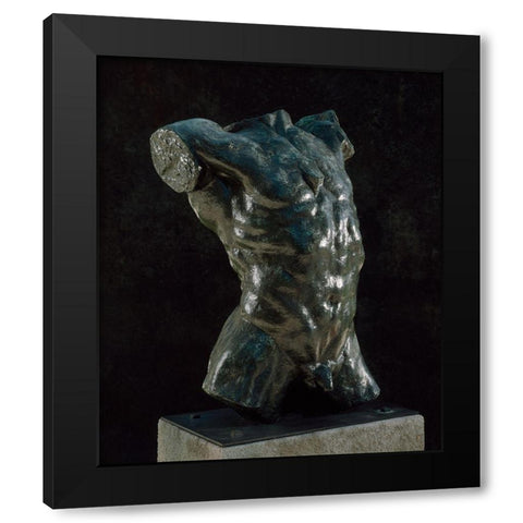 Marsyas (Torso of The Falling Man), ca. 1882-1889 Black Modern Wood Framed Art Print with Double Matting by Rodin, Auguste