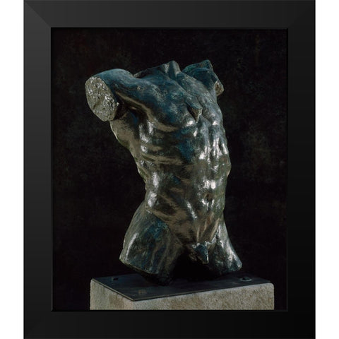 Marsyas (Torso of The Falling Man), ca. 1882-1889 Black Modern Wood Framed Art Print by Rodin, Auguste