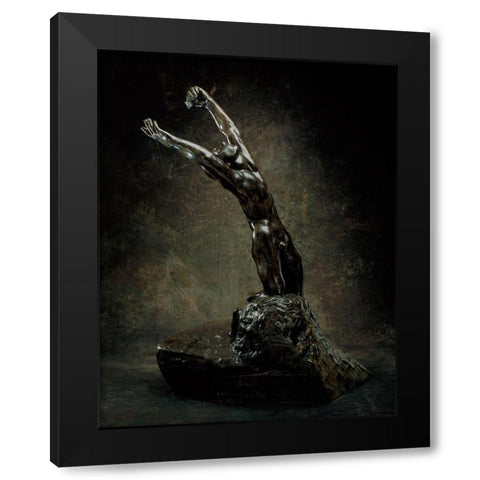 The Prodigal Son, ca. 1884/1894-1899 Black Modern Wood Framed Art Print by Rodin, Auguste