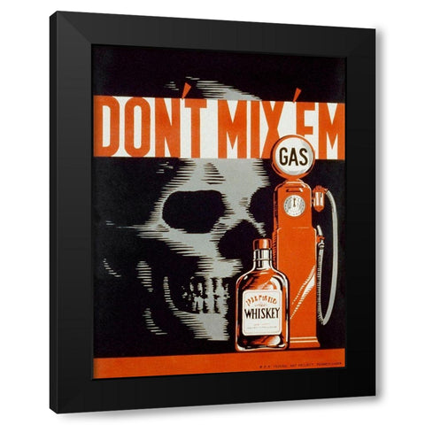Dont mix em Black Modern Wood Framed Art Print with Double Matting by Lachenmann, Robert