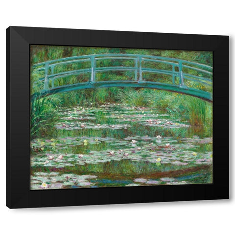 The Japanese Footbridge, 1899 Black Modern Wood Framed Art Print by Monet, Claude