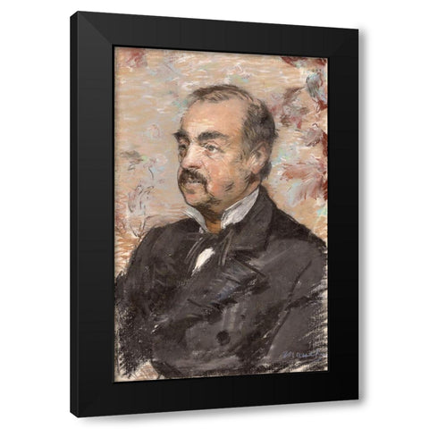 Portrait of Julien de la Rochenoire Black Modern Wood Framed Art Print by Manet, Edouard