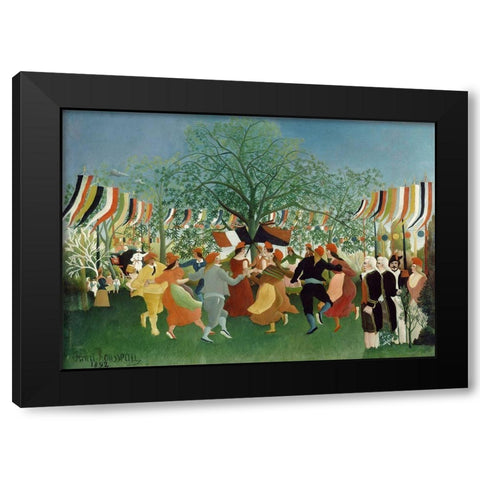A Centennial of Independence Black Modern Wood Framed Art Print with Double Matting by Rousseau, Henri