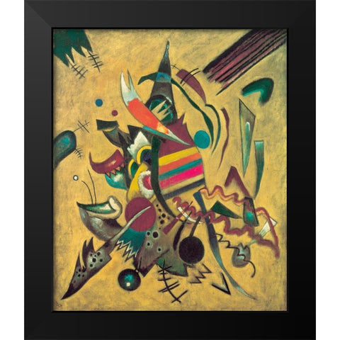 Points, 1920 Black Modern Wood Framed Art Print by Kandinsky, Wassily