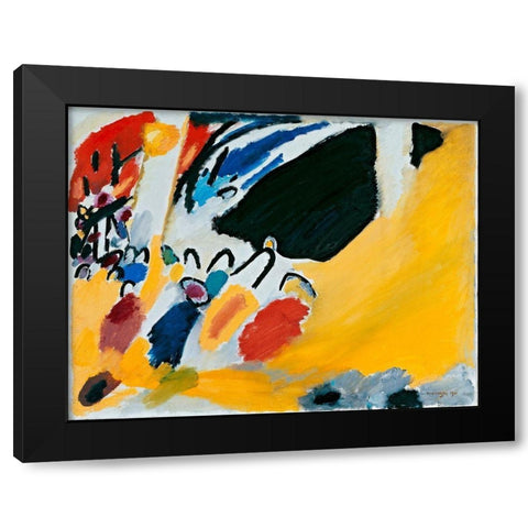 Impression III - Concert, 1911 Black Modern Wood Framed Art Print by Kandinsky, Wassily