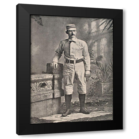 Mike Lehane, Columbus, 1865 Black Modern Wood Framed Art Print with Double Matting by A.G. Spalding Baseball Collection