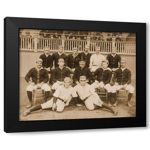 Philadelphia Baseball Club, 1887 Black Modern Wood Framed Art Print with Double Matting by A.G. Spalding Baseball Collection