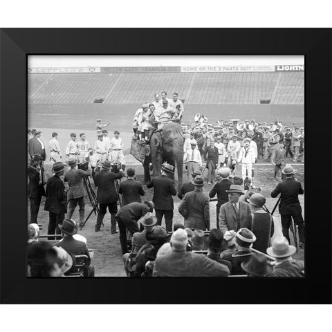 Republican and Democratic Baseball Game, May 1, 1926 Black Modern Wood Framed Art Print by NPCC