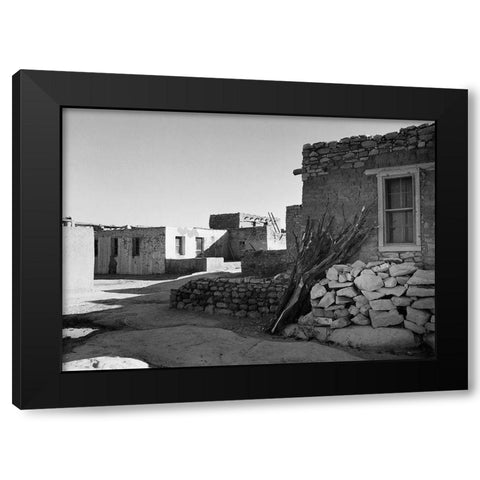 Street and Houses - Acoma Pueblo, New Mexico - National Parks and Monuments, ca. 1933-1942 Black Modern Wood Framed Art Print by Adams, Ansel