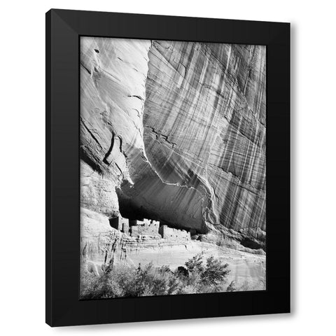 White House Ruin in Canyon de Chelly National Monument, Arizona, 1941 Black Modern Wood Framed Art Print with Double Matting by Adams, Ansel