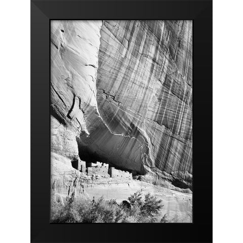 White House Ruin in Canyon de Chelly National Monument, Arizona, 1941 Black Modern Wood Framed Art Print by Adams, Ansel