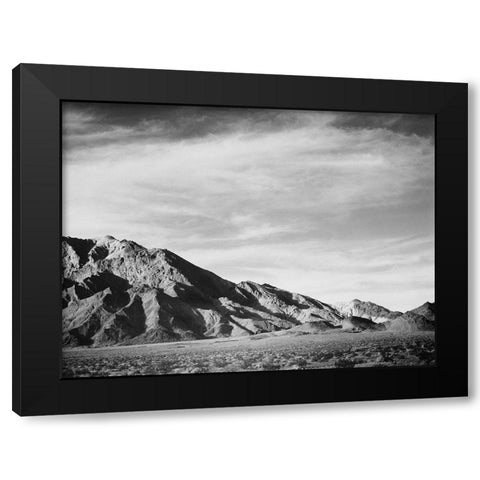 View of mountains near Death Valley, California - National Parks and Monuments, 1941 Black Modern Wood Framed Art Print by Adams, Ansel
