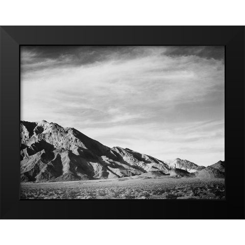 View of mountains near Death Valley, California - National Parks and Monuments, 1941 Black Modern Wood Framed Art Print by Adams, Ansel