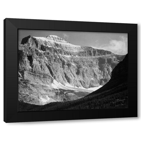 View from Going-to-the-Sun Chalet, Glacier National Park - National Parks and Monuments, Montana, 19 Black Modern Wood Framed Art Print by Adams, Ansel