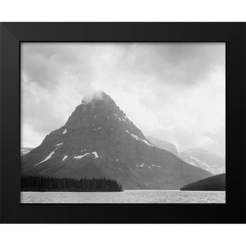 Two Medicine Lake, Glacier National Park, Montana - National Parks and Monuments, 1941 Black Modern Wood Framed Art Print by Adams, Ansel