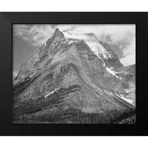 Going-to-the-Sun Mountain, Glacier National Park, Montana - National Parks and Monuments, 1941 Black Modern Wood Framed Art Print by Adams, Ansel